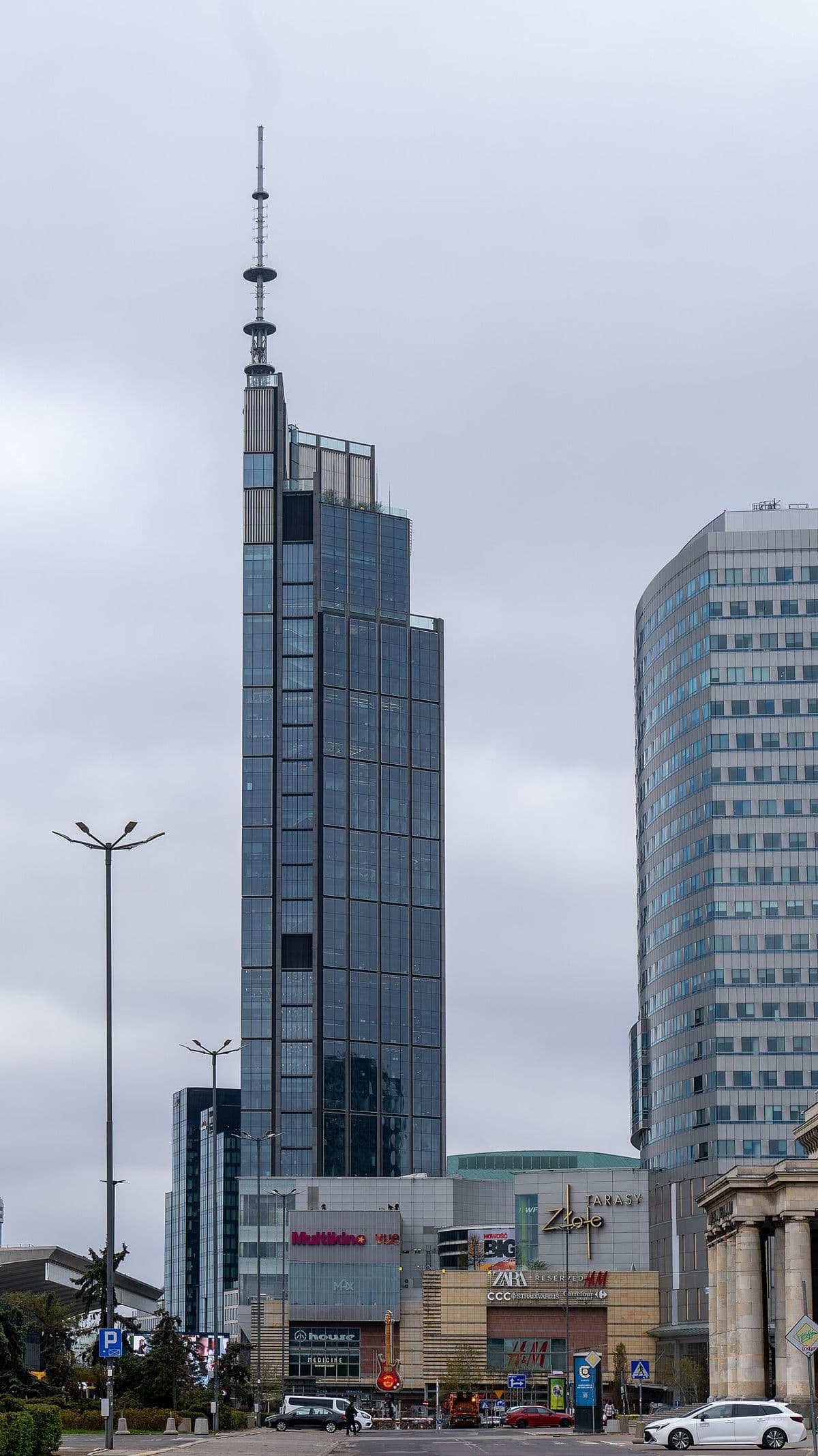 Varso Tower and the Varso Place buildings on Chmielna, home of NYX Hotel Warsaw